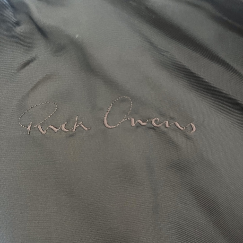 Rick Owens Gray Textured Bomber Jacket - Picture 4 of 9